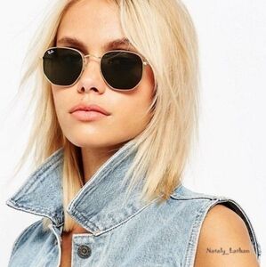 RayBan (Store Display) Hexagonal Green Lens RB3548